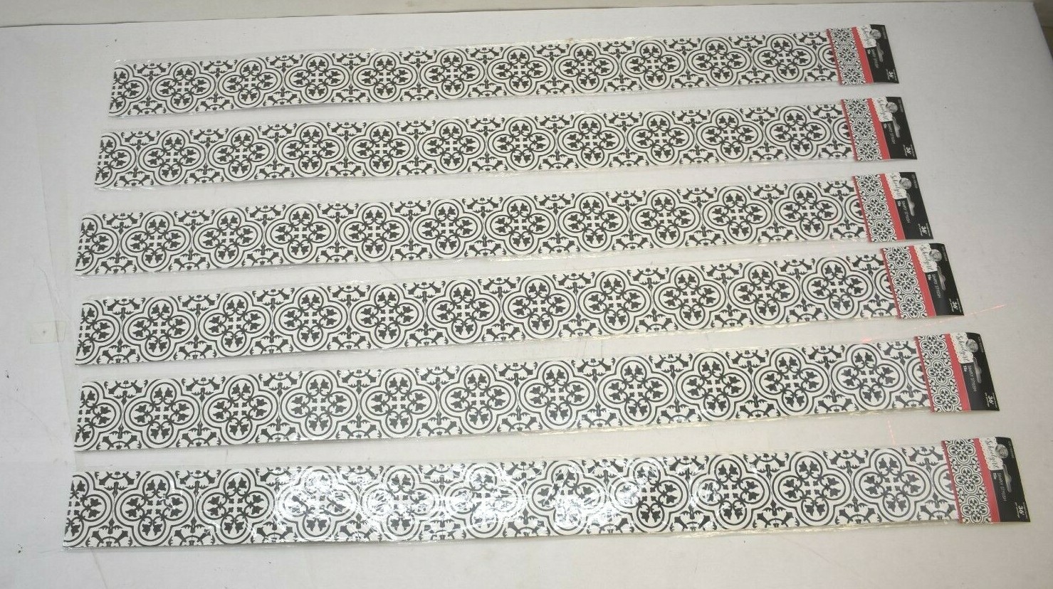 Lot Of 6 Carson Dellosa Schoolgirl Simply Stylish Straight Border Tiles 36′