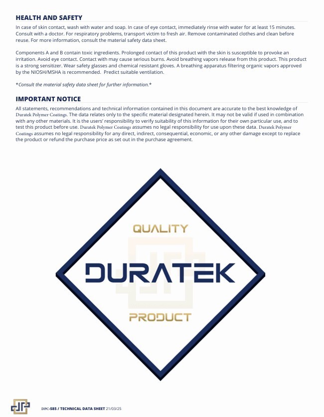 Duratek -(B100+S85)- 2 Car Garage-500 Sq/FT KIT- Polyurea Base-Polyaspartic-Tan