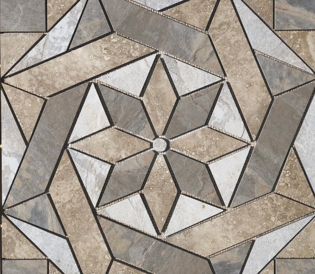 36″ x 36″ Tile Medallion Mosaic – Happy Floors Cipriani tile series