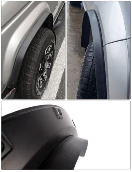 XmuxHai 5.2IN*5.74FT*4PCS Rubber Fender Extension Flexible Rubber Wheel Arch