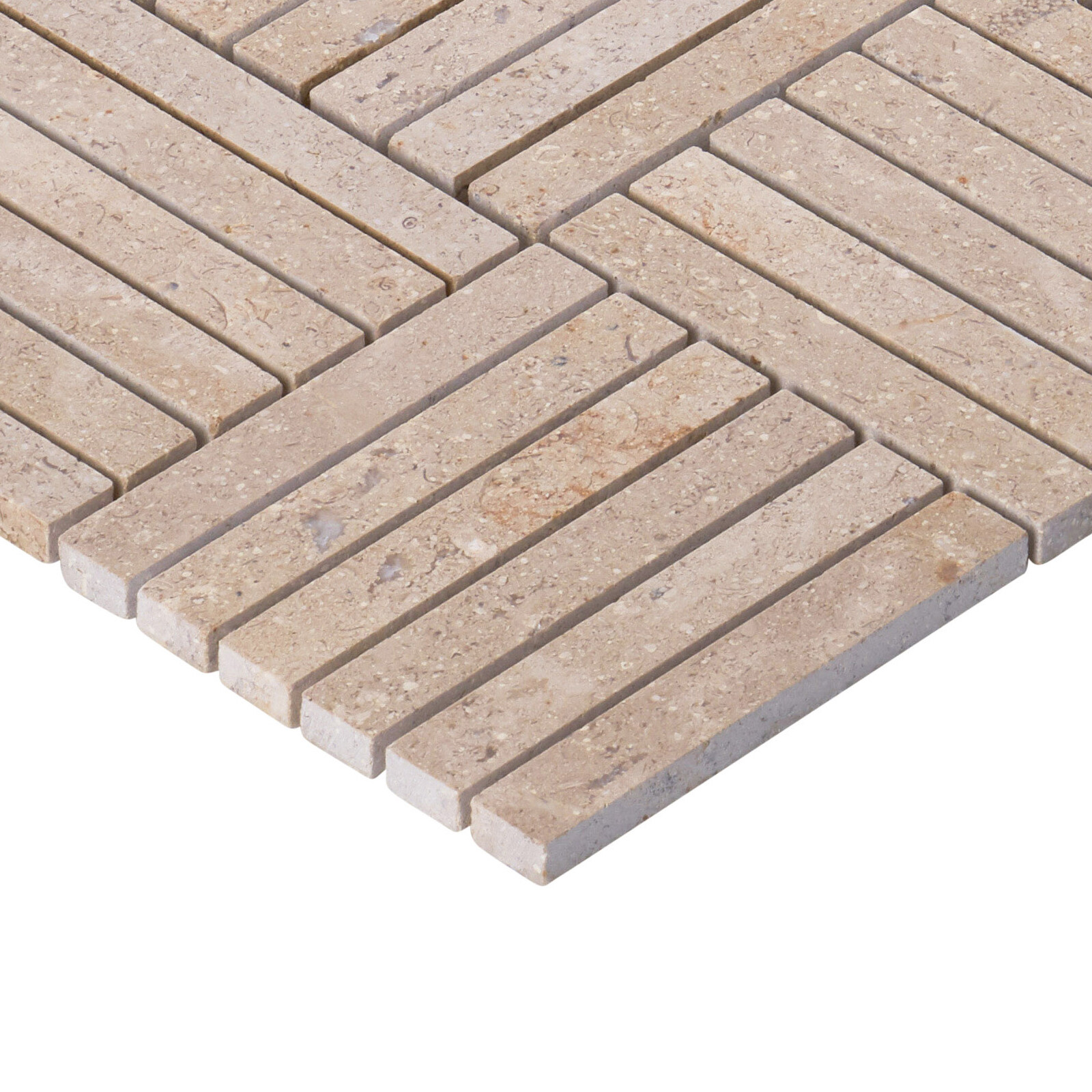 Beige Sand Travertine Marble Stone Parquet Mosaic Tile Kitchen Wall Backsplash