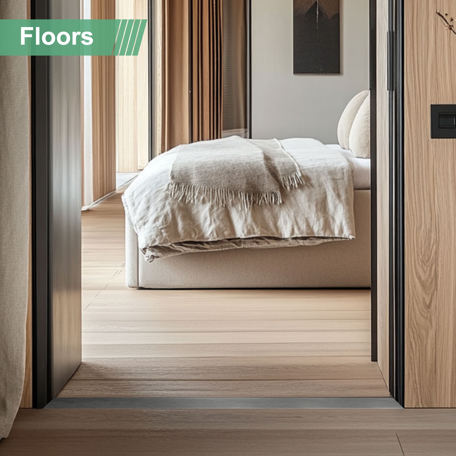 Transition Strip, 10FTx1.97Inch Floor Strip for Carpet [Dark Brown Wood Grain]