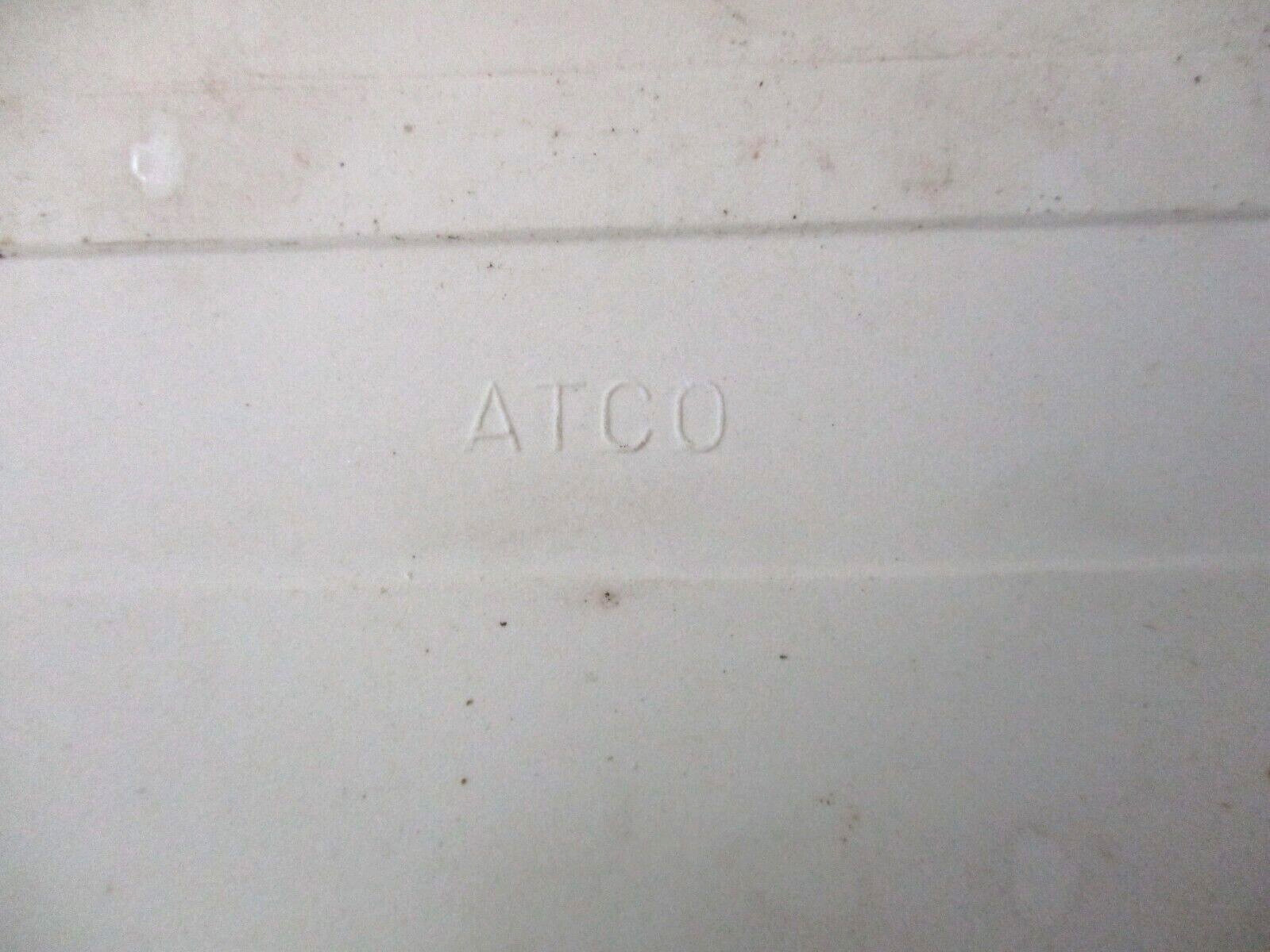 1 Wall Tile Atco USA 4-3/8″ Gloss Brown Speckles on Beige Ceramic 1950 Retro Vtg