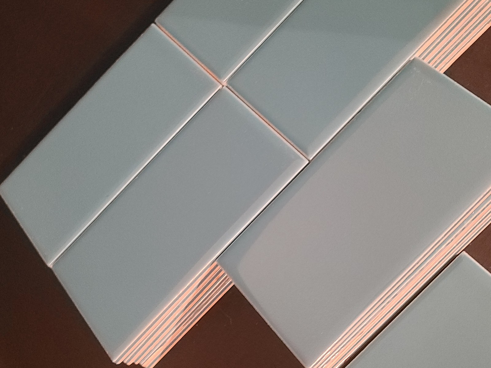 (LOT OF 26) NEW Gloss TEAL Subway Tile Made in Mexico 3″ X 6″ X 1/4″