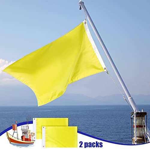 Yellow Quarantine Flag Blank Nautical Quarantine Message Flags Solid Color 2