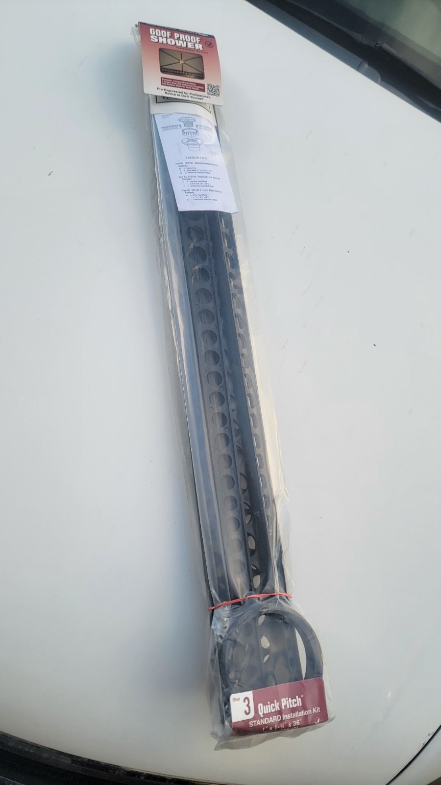 New GOOF PROOF SHOWER INSTALLATION SYSTEM QPK-101 Quick-Pitch Standard Kit