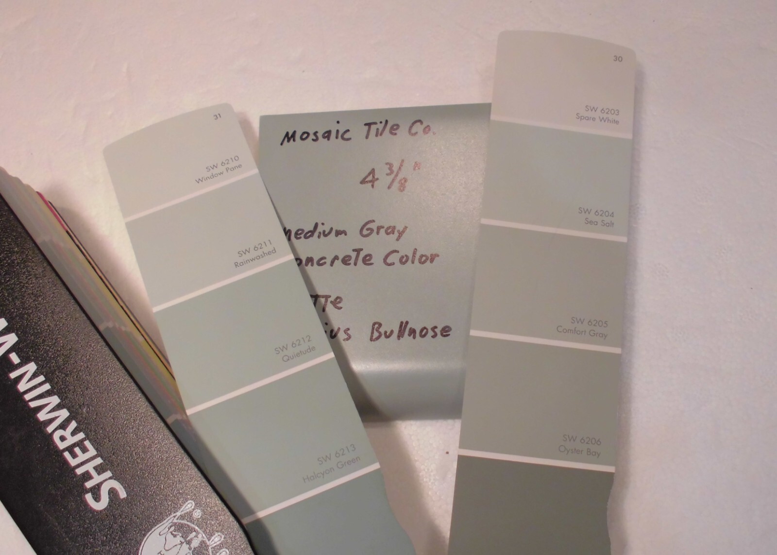 1 pc. Gray-Concrete Color: Matte Radius Bullnose Ceramic Tile 4-3/8″ Mosaic Co.