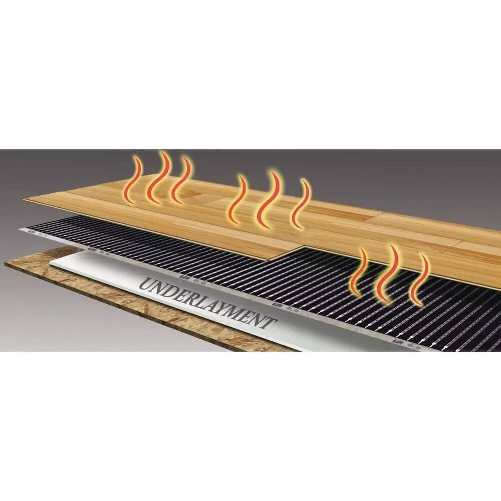 30 Sq-Ft Electric Radiant Floor Heating System 120V Sealed Lead Wires 10′ x 36″