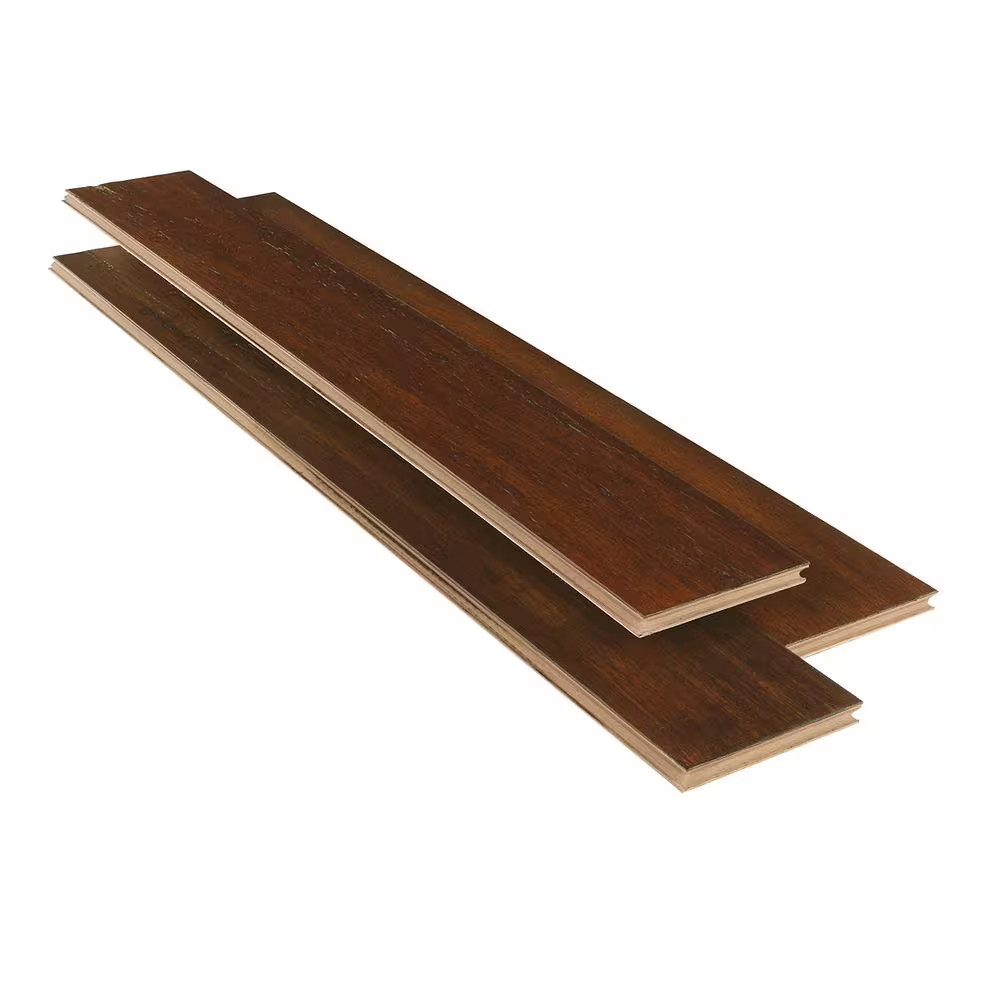 Sahara 3/8 In. T X 5.2 In. W Hand Scraped Strand Woven Engineered Bamboo Floorin
