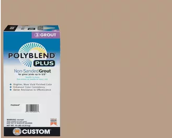 Custom Building Products PolyBlend Plus Non-Sanded HAYSTACK Grout 10 lbs #380