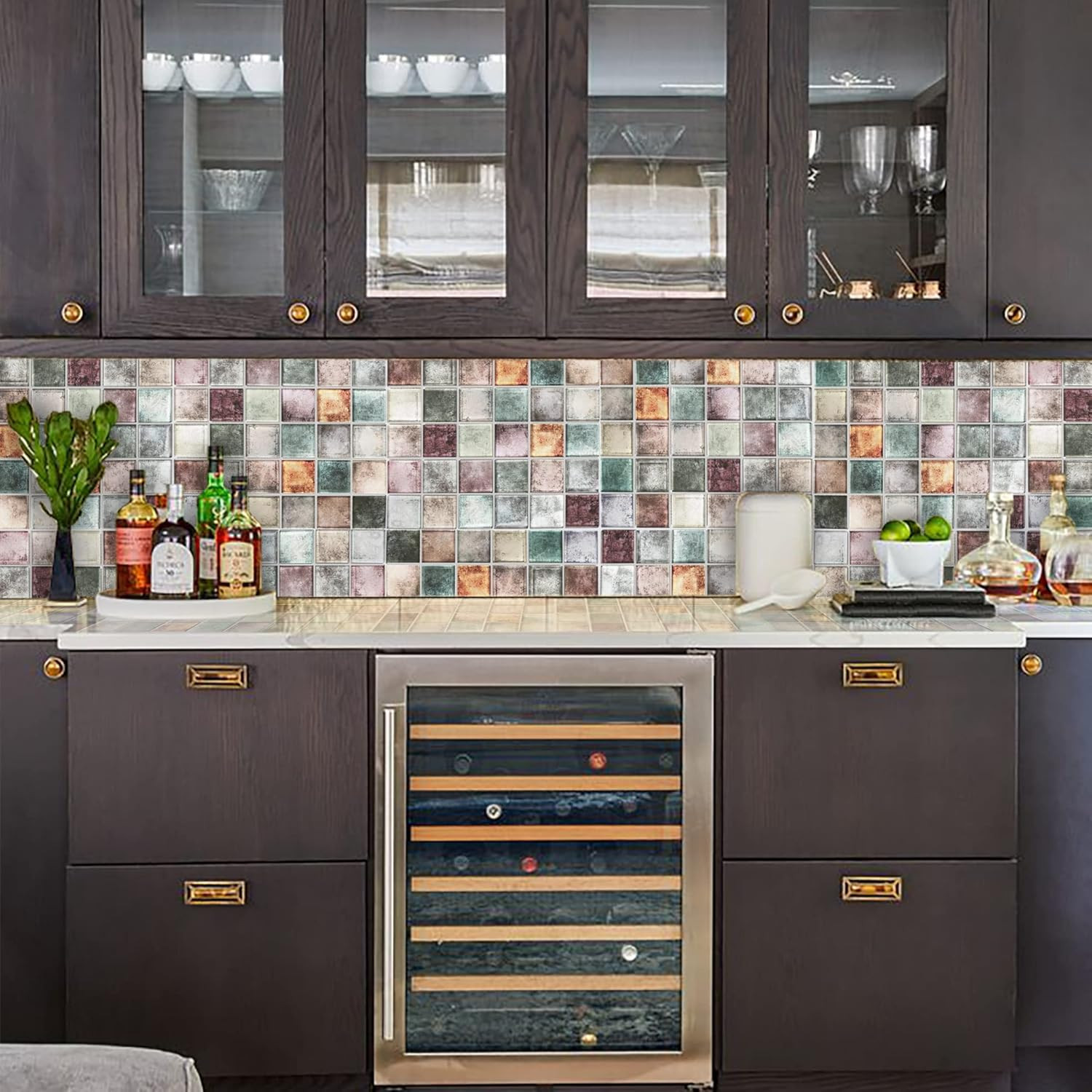 Antique 2” Red Grey Mosaic Tile – 5 Sheets for Stunning Backsplash
