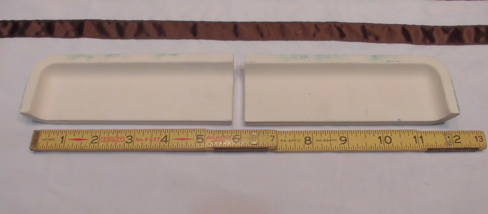 2 pcs. *Blue-Gray* 2″ X 6″ Ceramic Radius Bullnose Corner Tiles by Robertson Co.