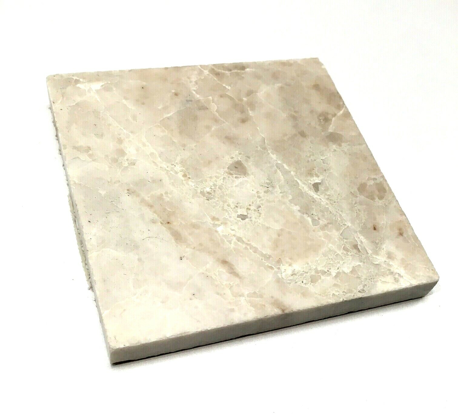 Cappucino Beige 4×4 Brushed Marble Tile Backsplash Wall (Sold by the piece)