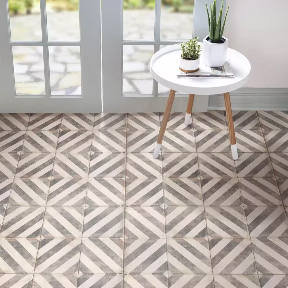 D’Anticatto Decor Obliqua 8-3/4 In. X 8-3/4 In. Porcelain Floor and Wall Tile (1