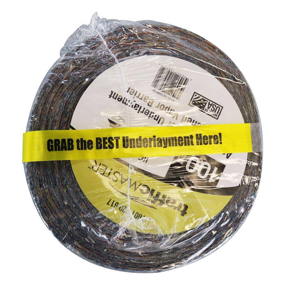 100 Sq. Ft. 3 Ft. X 33.34 Ft. X 1/8 In. Acoustical Underlayment with Attached Va
