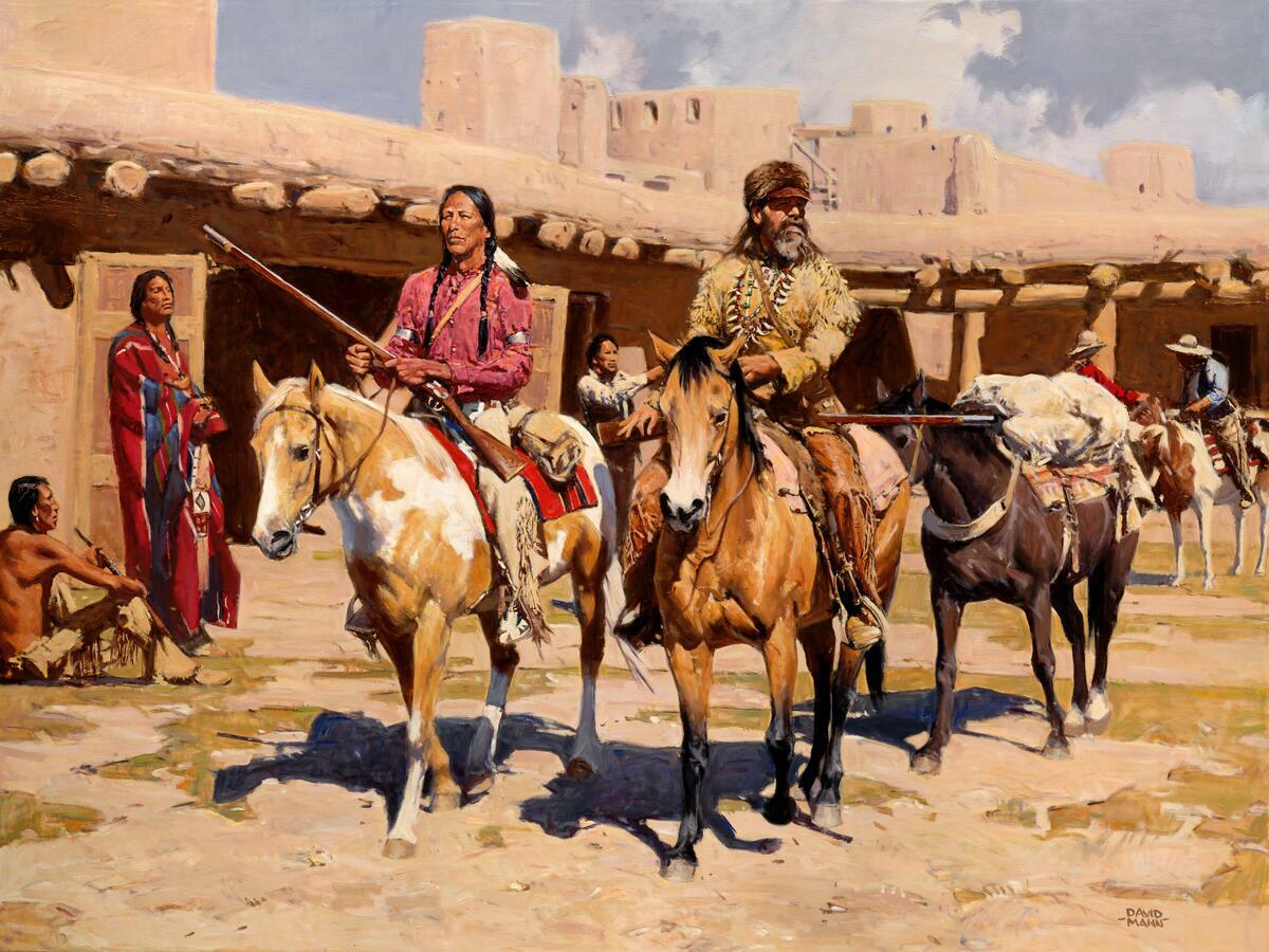 Ceramic Tile Mural Kitchen Backsplash-The Partnership-Native American Indian Art