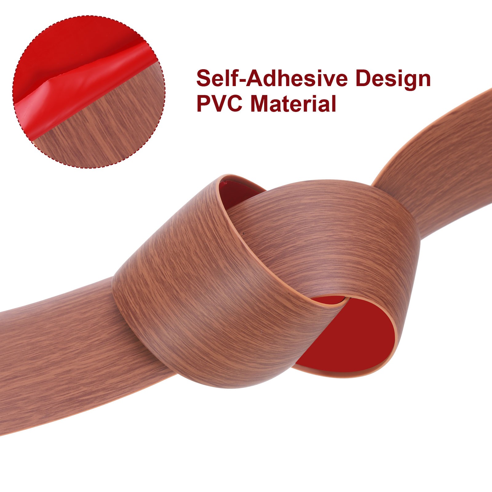 3.3Ft Floor Transition Strip Self Adhesive 2″ Vinyl Floor Cover Strip Thai Teak