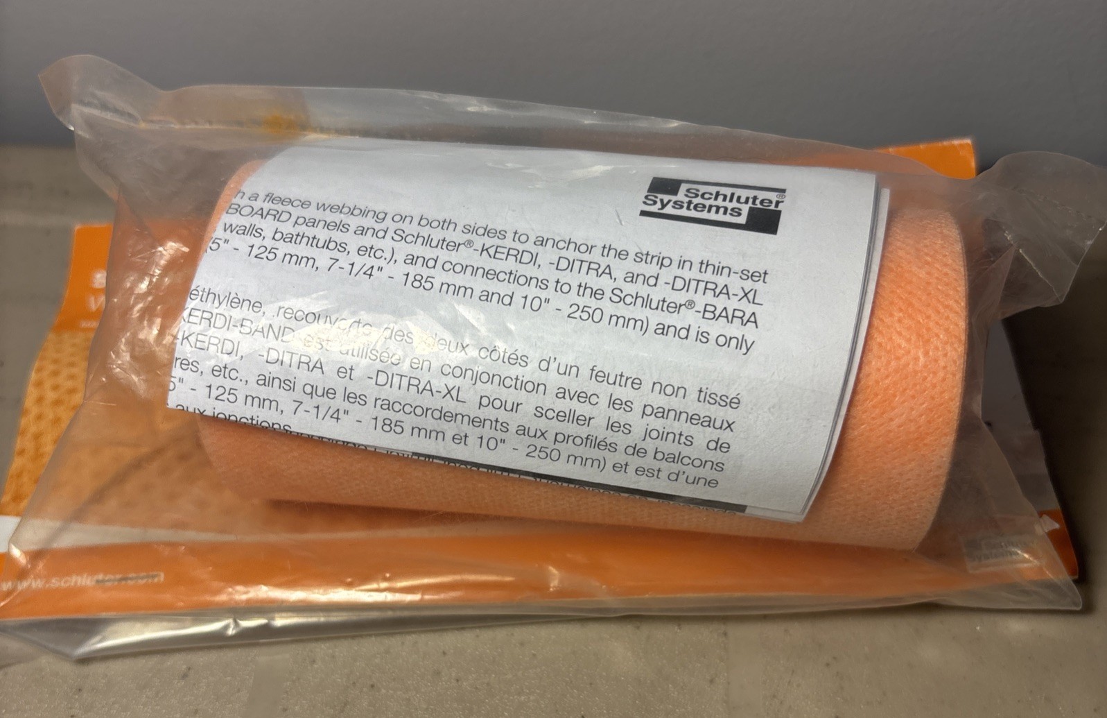Schluter-KERDI Waterproofing Band Germany 5” x 16’ 5” New In Package