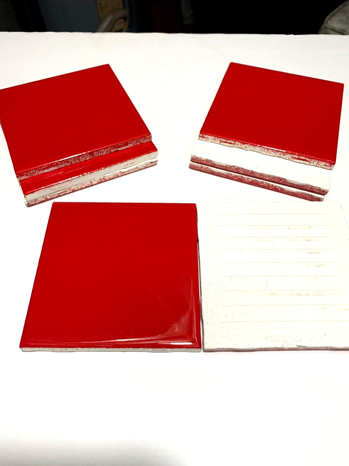 NEW AMERICAN OLEAN 4″ x 4″ CHERRY RED S01 GLOSS * 30 * TILES