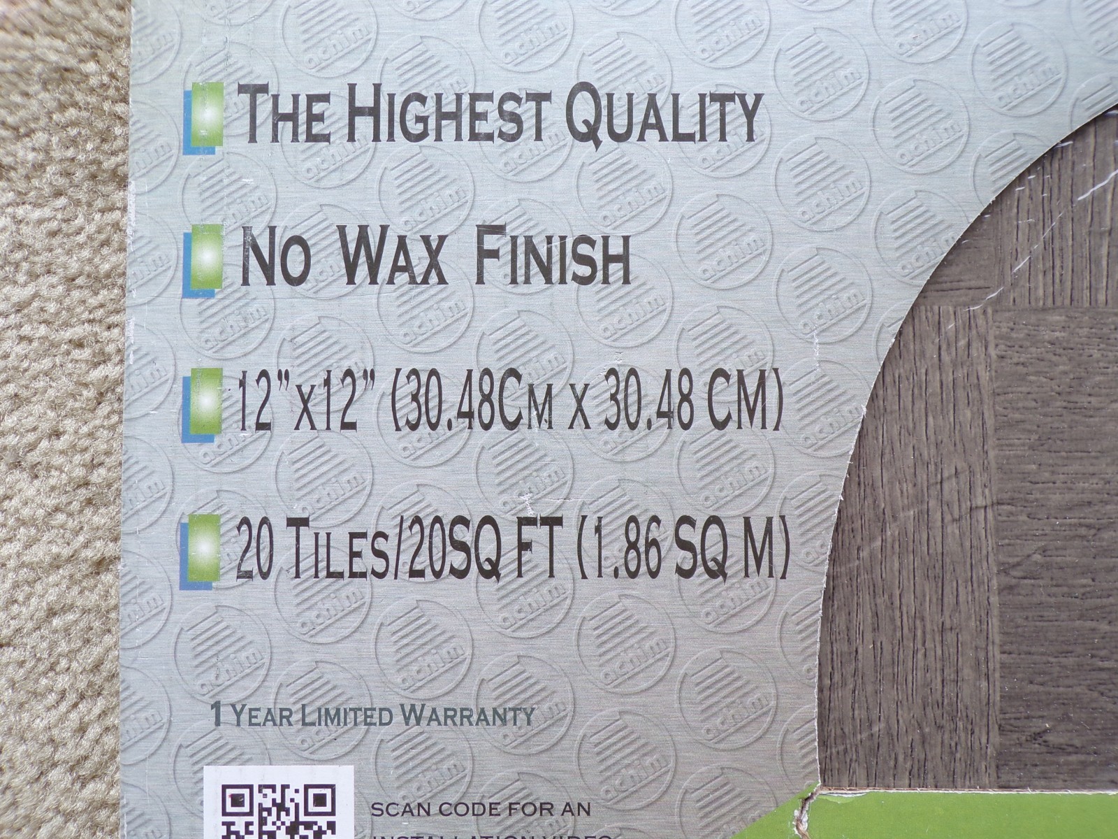 Nexus Self Adhesive 12-Inch Vinyl Floor Tiles, 20 Tiles – gray – 12″ x 12″ @hS
