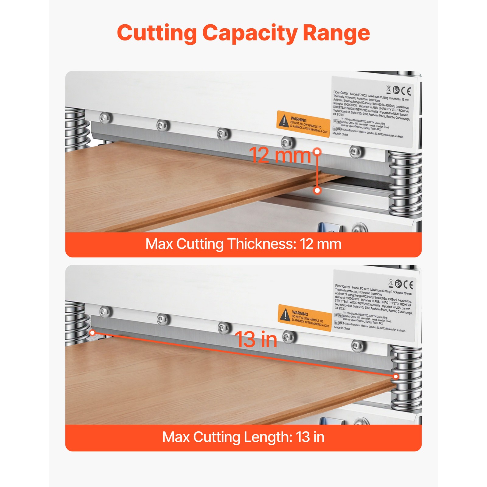 Uimoso 13″ Vinyl Floor Cutter for Laminate Flooring with Adjustable Angles