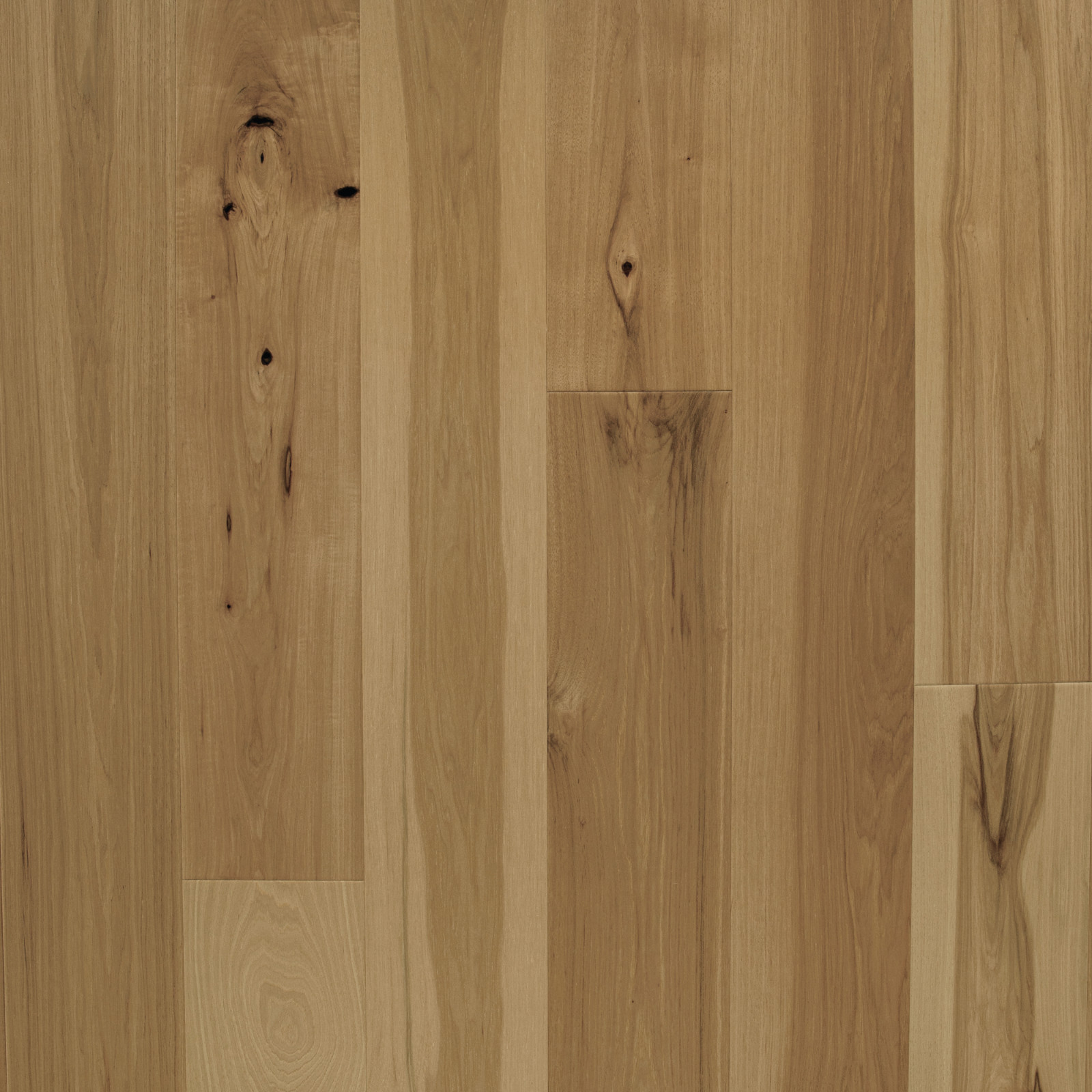 Wide Plank Hickory Flooring, Natural, Prefinished Engineered, Sample