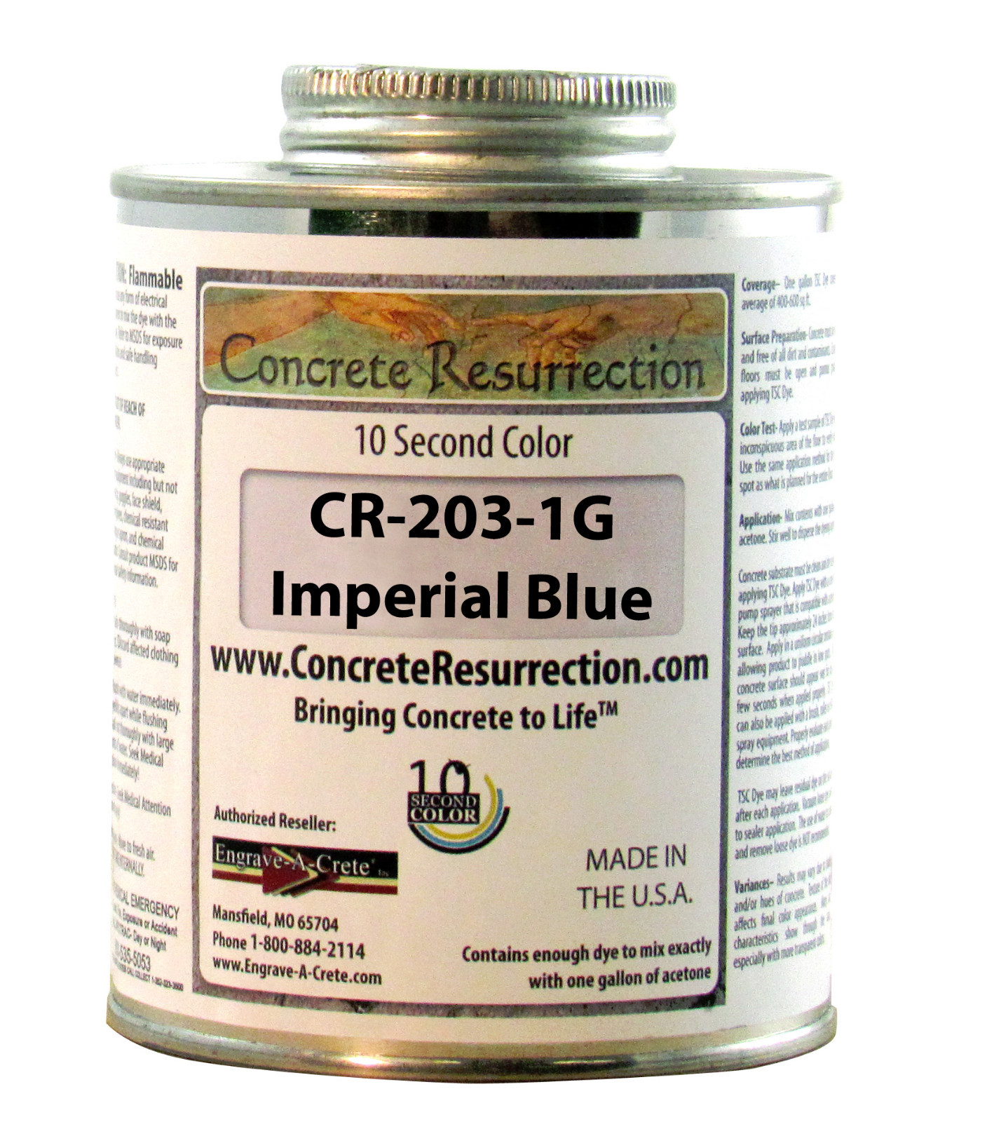 Fast Drying Concrete Stain-Professional-Easy to Use 400-600sq ft Imperial Blue