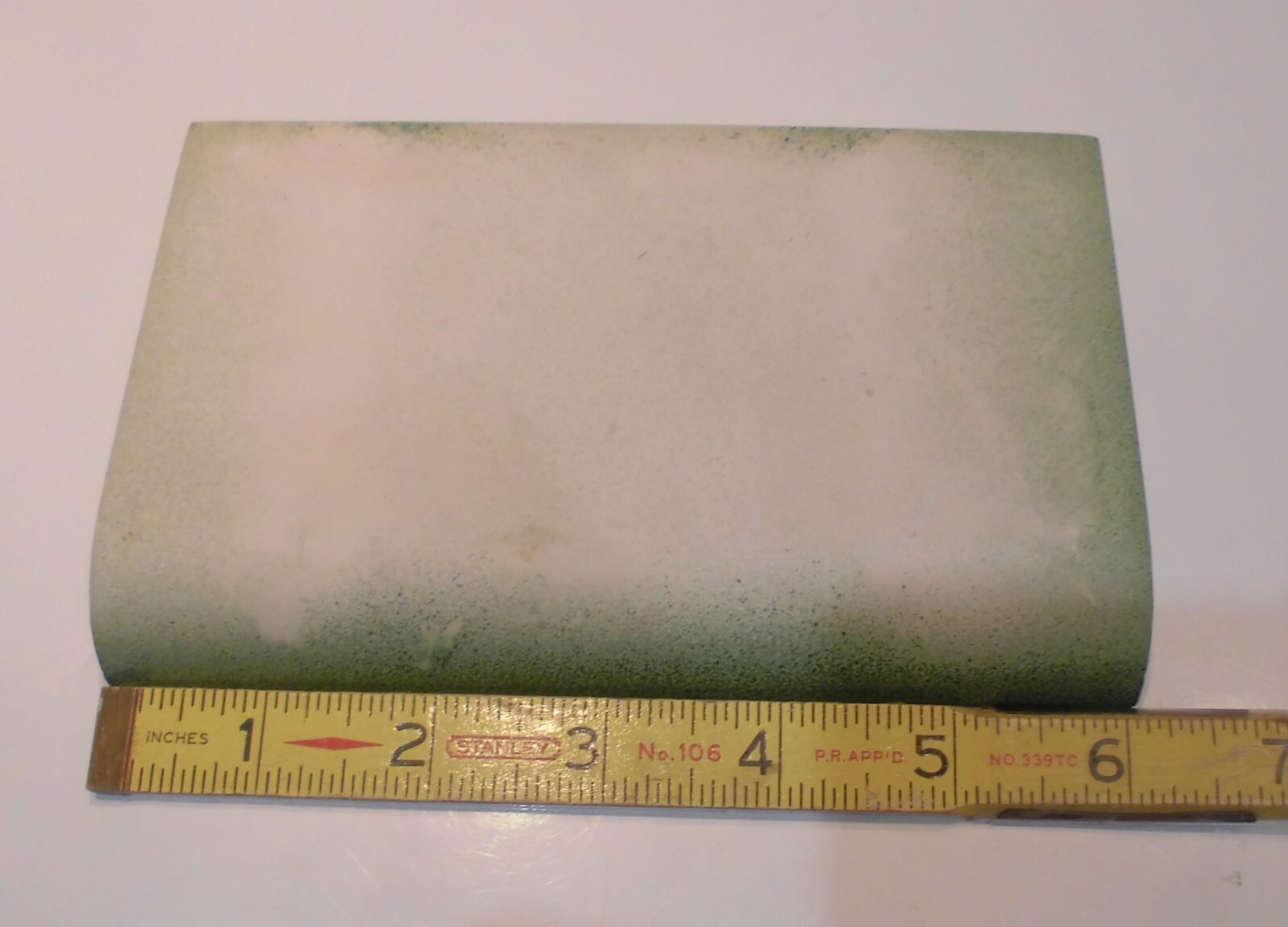 1 pc. Forest Green 4” X 6” Ceramic Cove Base Tile by Robertson Co. Stack-on-Top