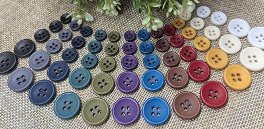 Botiboton – 50 Shirt Replacement Buttons – 10 mm (0.39″) 8 mm Navy Blue