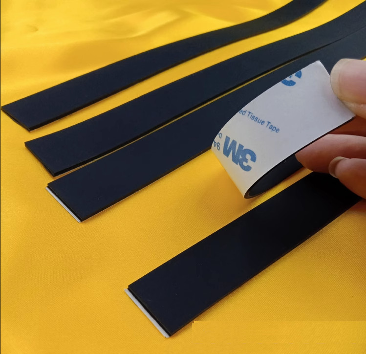 Self Adhesive Backed Silicone Rubber Strip Pads Solid Seals Gasket Various Sizes