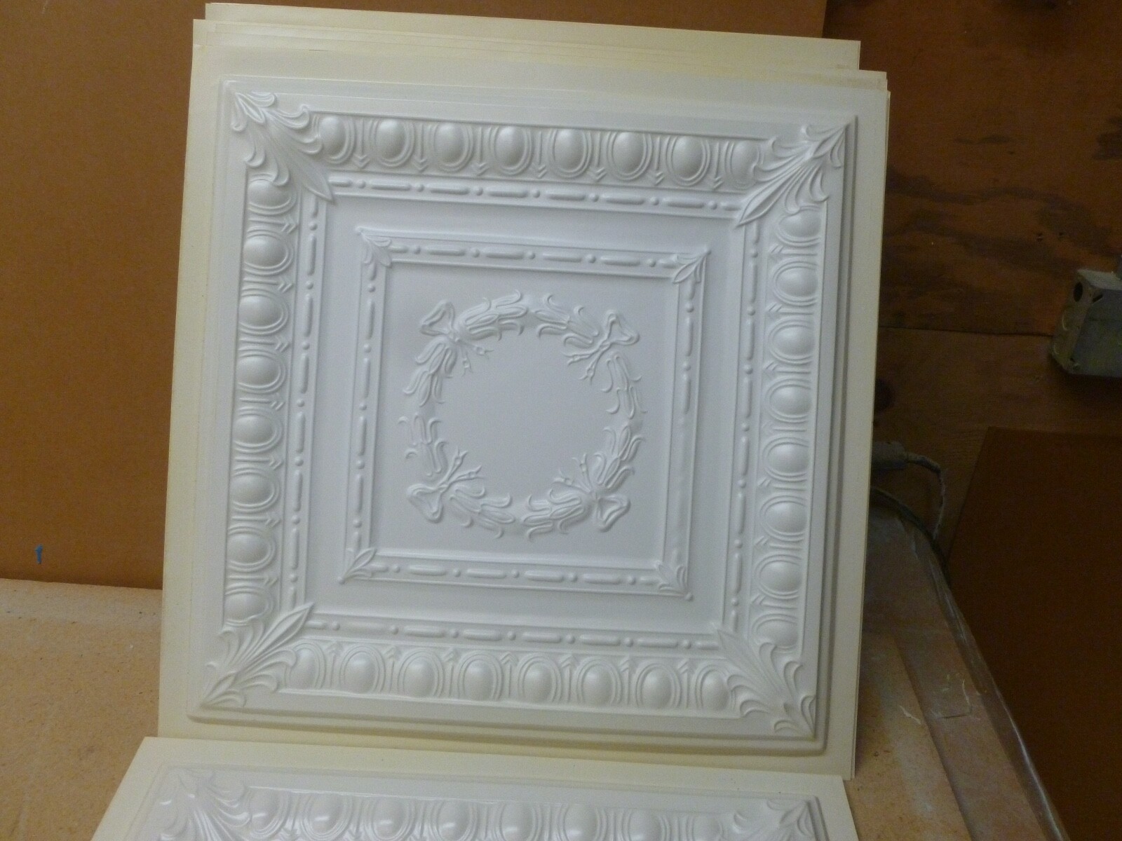 15 pieces Ceiling Tile 2’x2′ White Tin Lay-in/Glue-up PVC White Fits Grid System