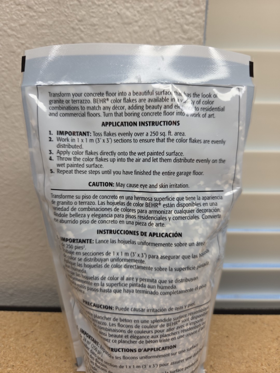 Behr Premium Epoxy Decorative Gray Flakes garage deco 1 lb Bag K-1050 24 (E6)