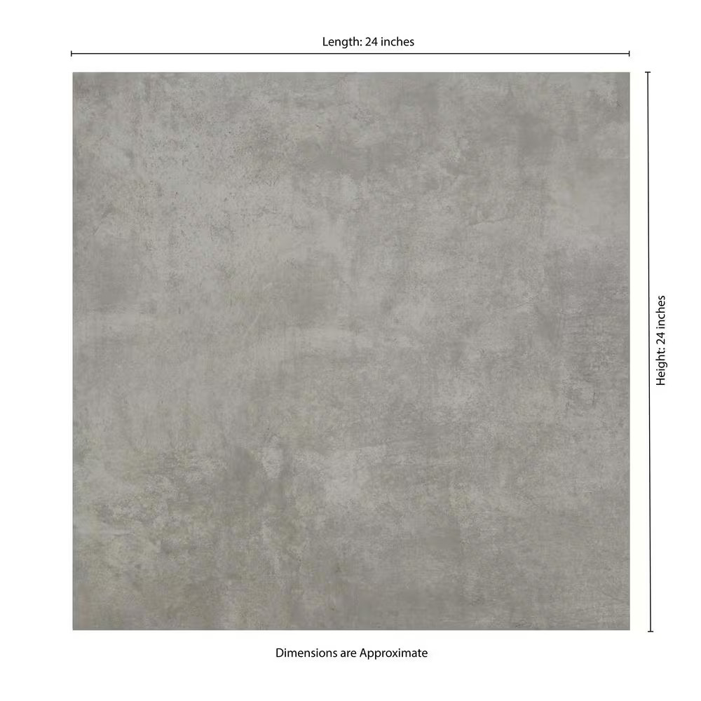Beton Gray 2 Cm. X 24 In. X 24 In. Matte Porcelain Stone Look Paver Tile (8 Sq.