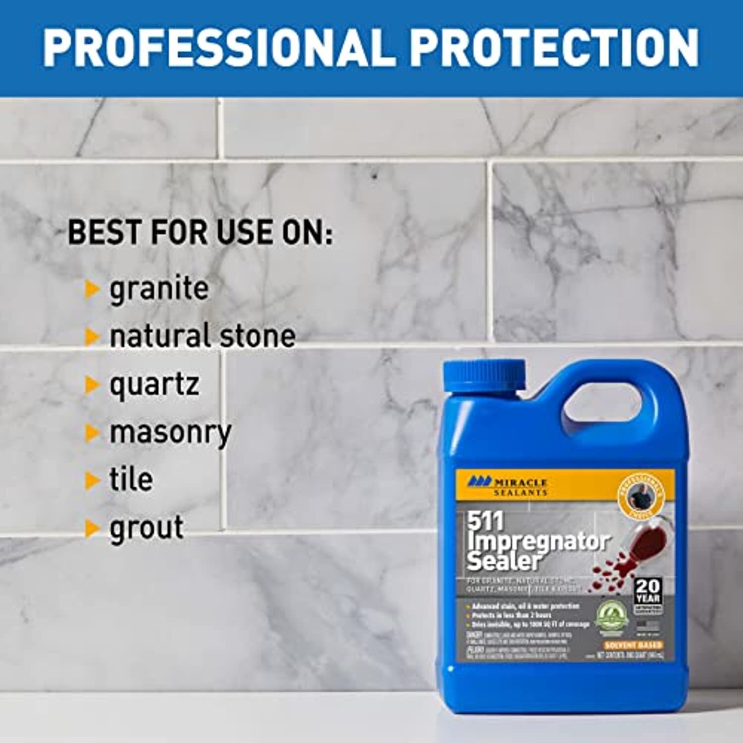 Miracle Sealants 511QT6 511 Impregnator Sealer, Quart, Clear, 32 Fl Oz
