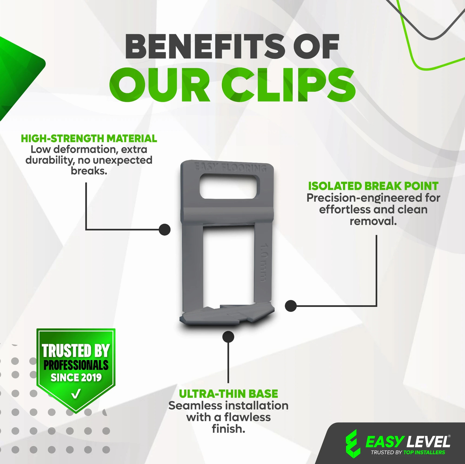 Marble Leveling Clips 1/32″ – Medium Height Pieces