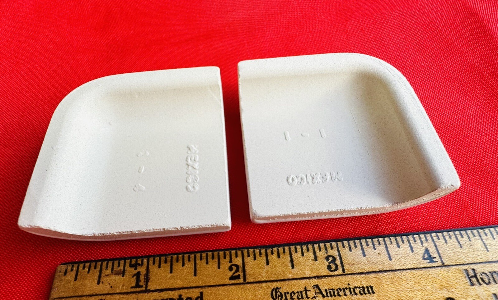 2 pcs. Glossy Arctic White: 2″ X 2″ Ceramic Radius Corner Bullnose Tiles, New