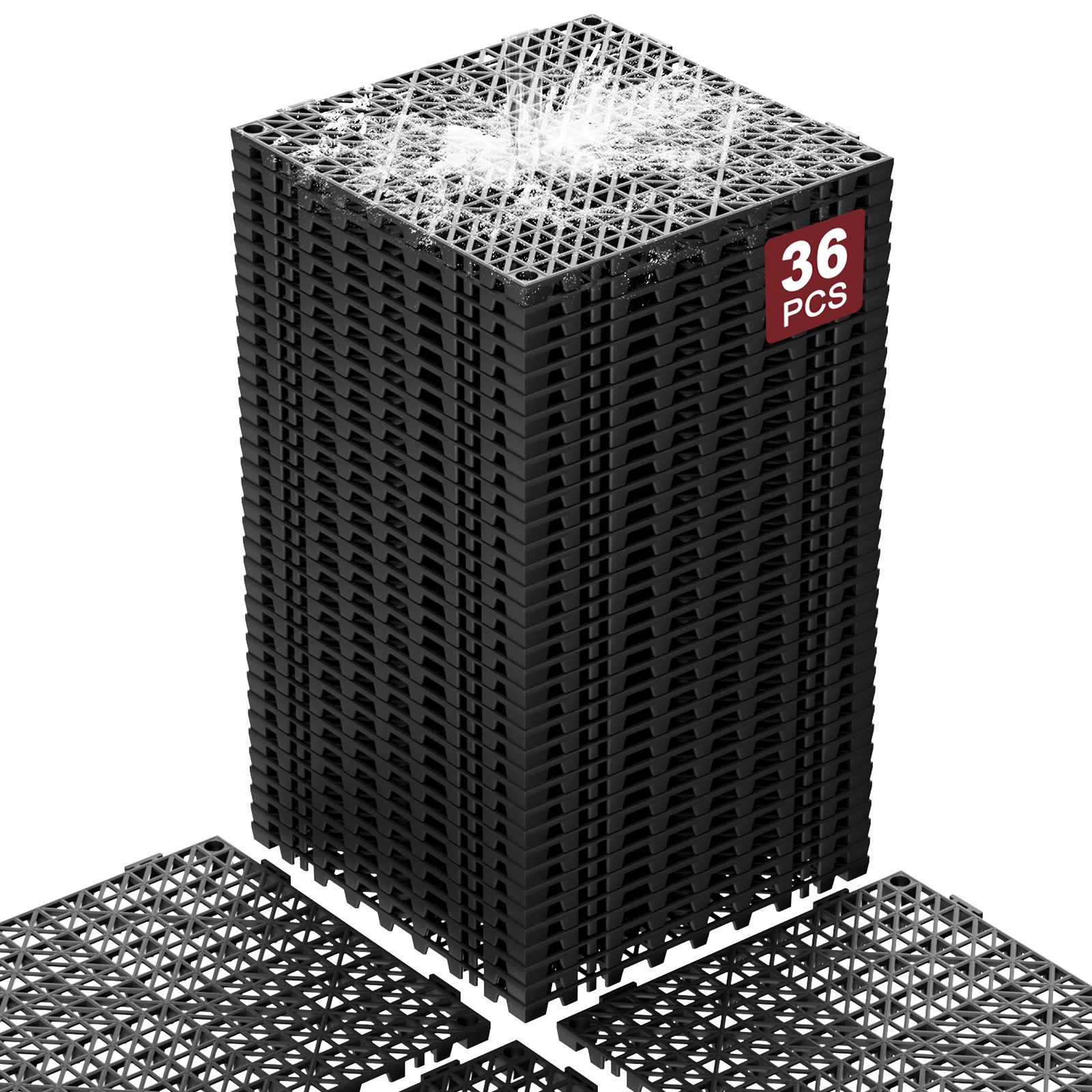 12×12 Interlocking Tile – Drainage Floor Tiles in 24/36/50 Packs