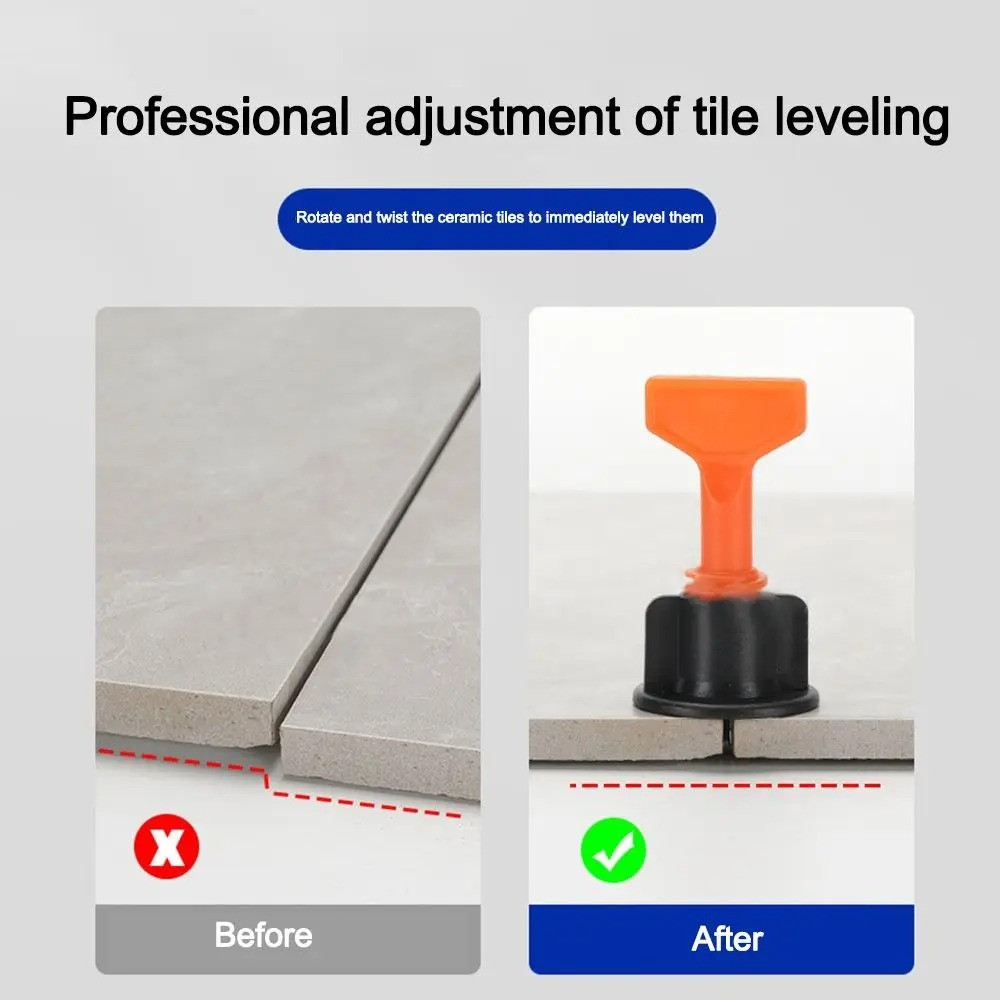 126PCS Tile Leveling System Clips Floor Spacers Reusable Ceramic Gap Tools Kit