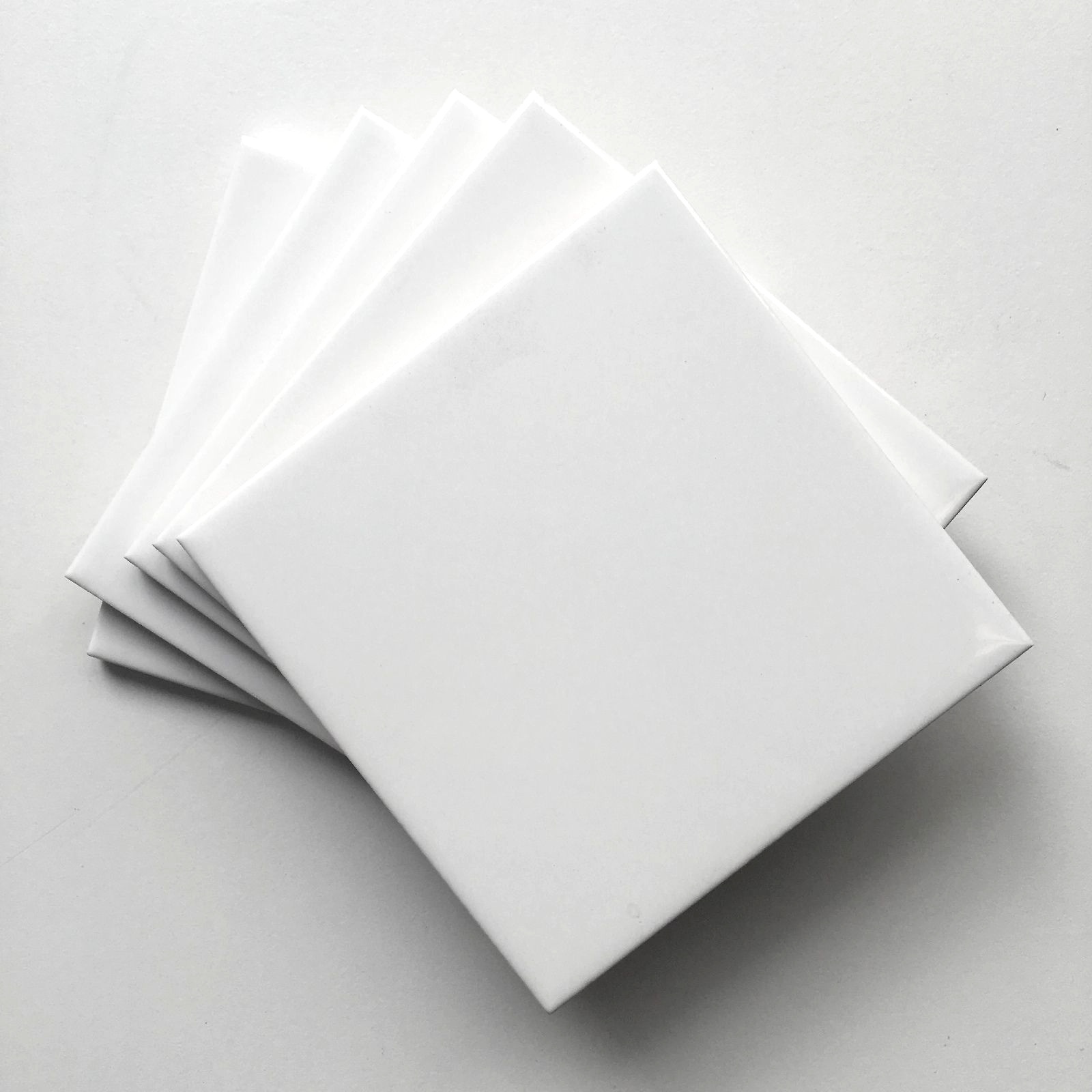 White 4×4 Shiny Glossy Finish Ceramic Tile Backsplash Wall Kitchen (ONE PIECE)