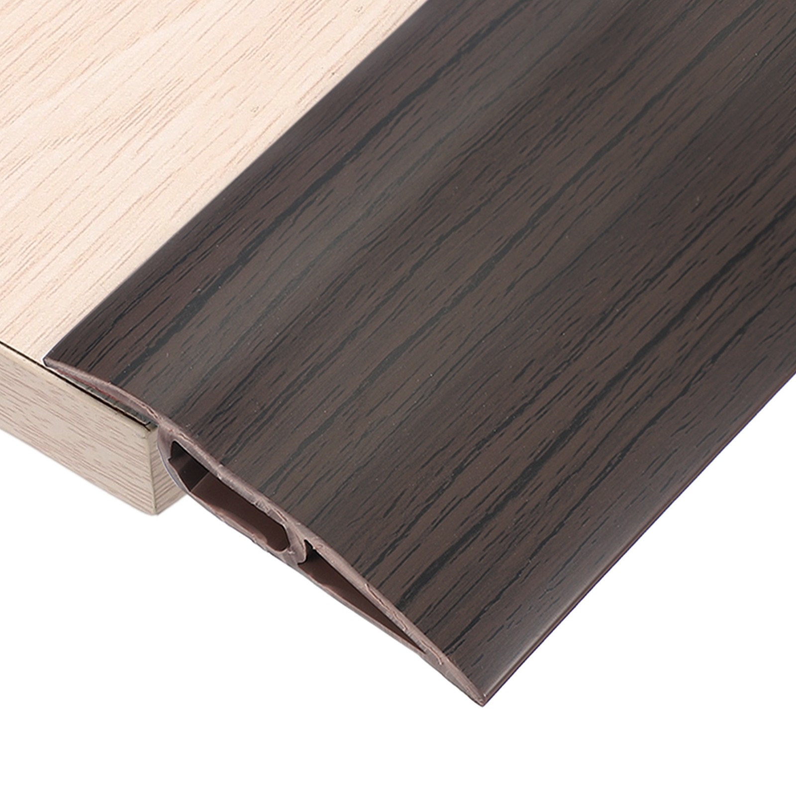 3.28Ft x 2.8″ x 0.71″ Floor Transition Strip, Dark Brown Wood Grain