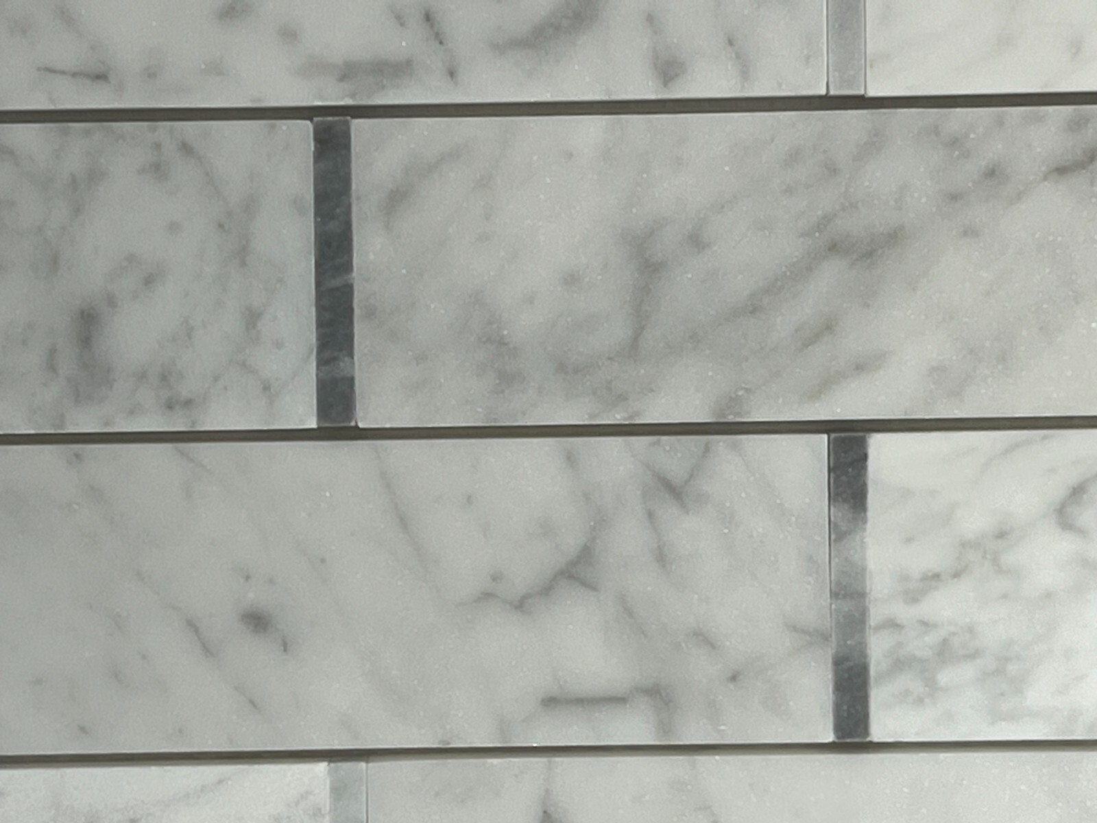 S32 Carrara White Grey Marble Rectangle Mosaic Tile Kitchen Bathroom Polished