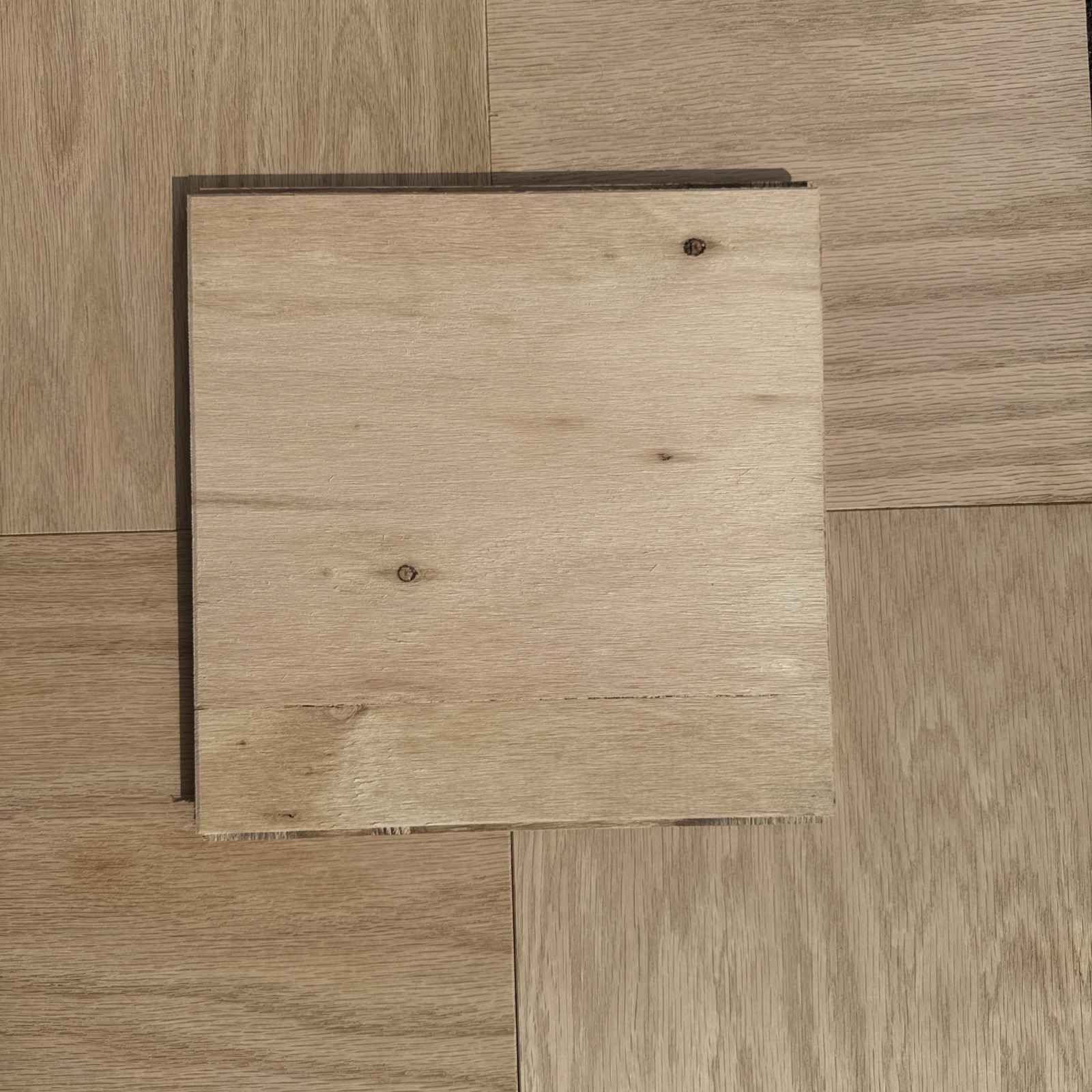 New Parquet Flooring; 18 Square Feet of Natural K-block Unfinished red oak .