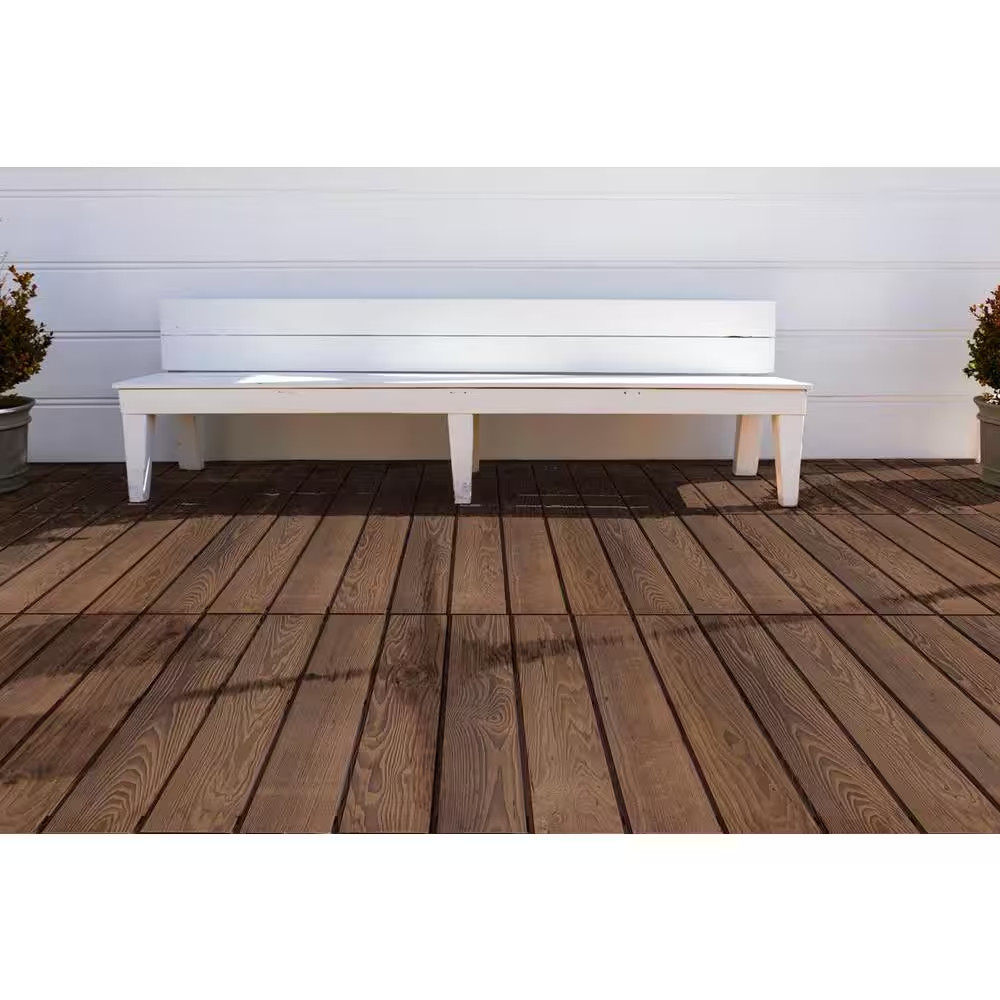 32 In. X 42 In. Brown Thermo-Treated Ash Roll Decking (1-Each)