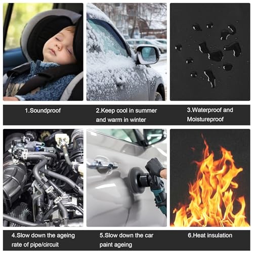Sound Deadening Material for Cars 157mil 4mm Adhesive Automotive Sound 24sqft