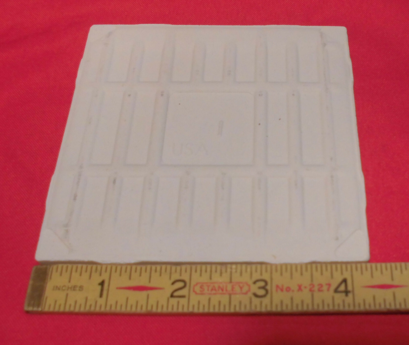 1 pc. Vintage White: 4-1/4″ Glossy Ceramic Tile from the 1990’s New Stock, USA