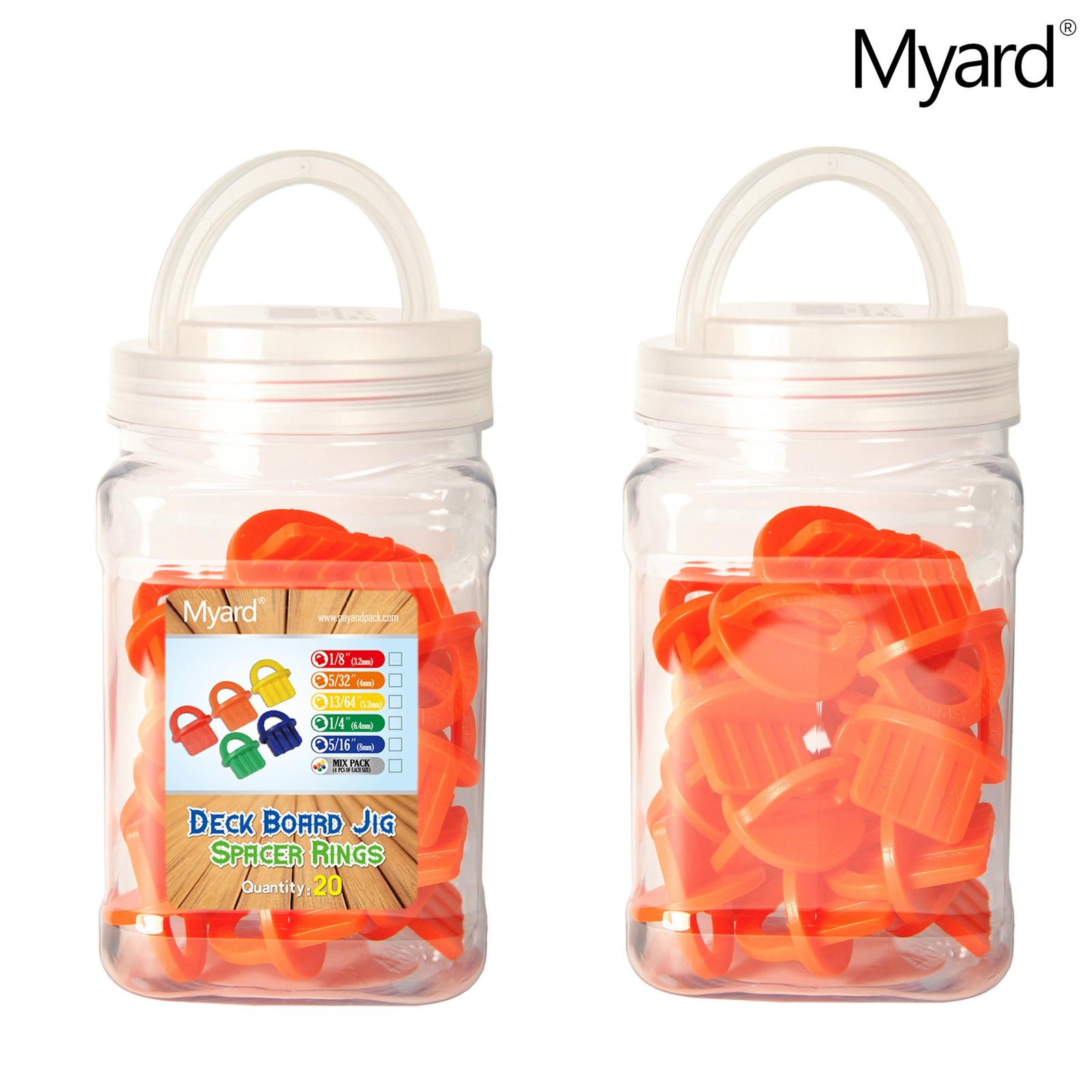 Orange 20 Packs 5/32 Inch Deck Spacer With Bright Color Easily Spotting Easy Pul