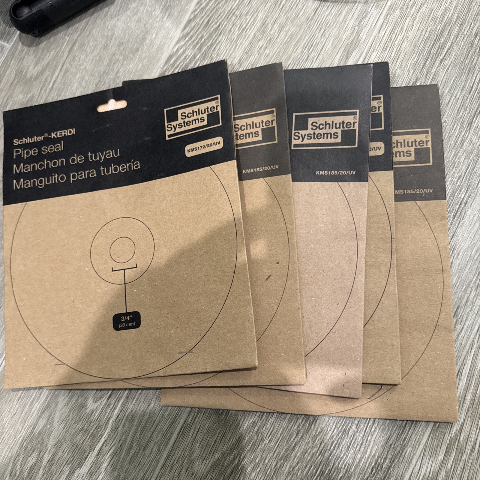 Schluter Kerdi Pipe Seal 3/4″ (20 mm) Brand New Sealed Package Lot Of 5