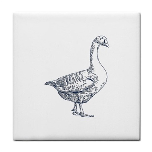 Farm Animals Ceramic Tile Set of 6 Home Decor Backsplash Tiles Blue and White