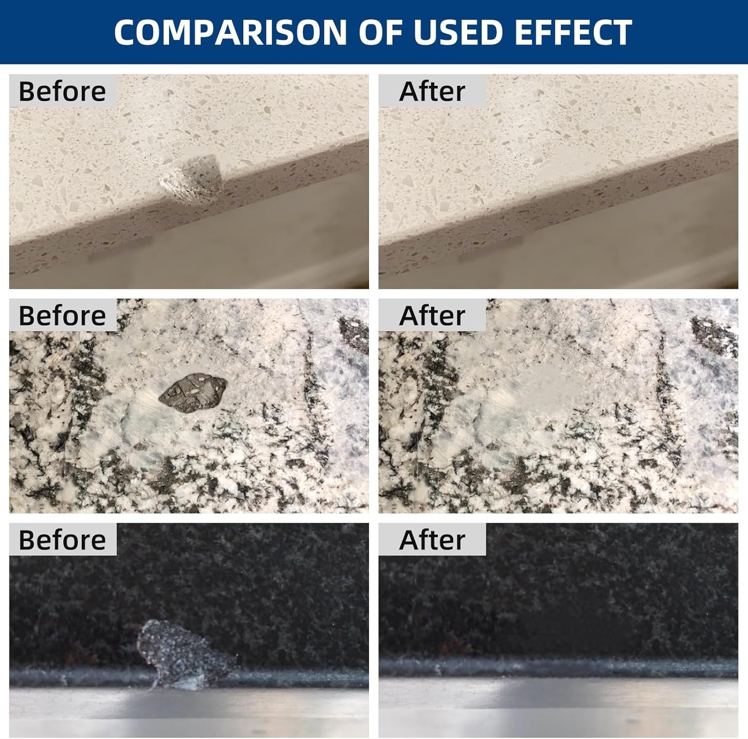 Marble and Granite Repair Kit Quartz Porcelain Stone Chips Cracks Fix Tool