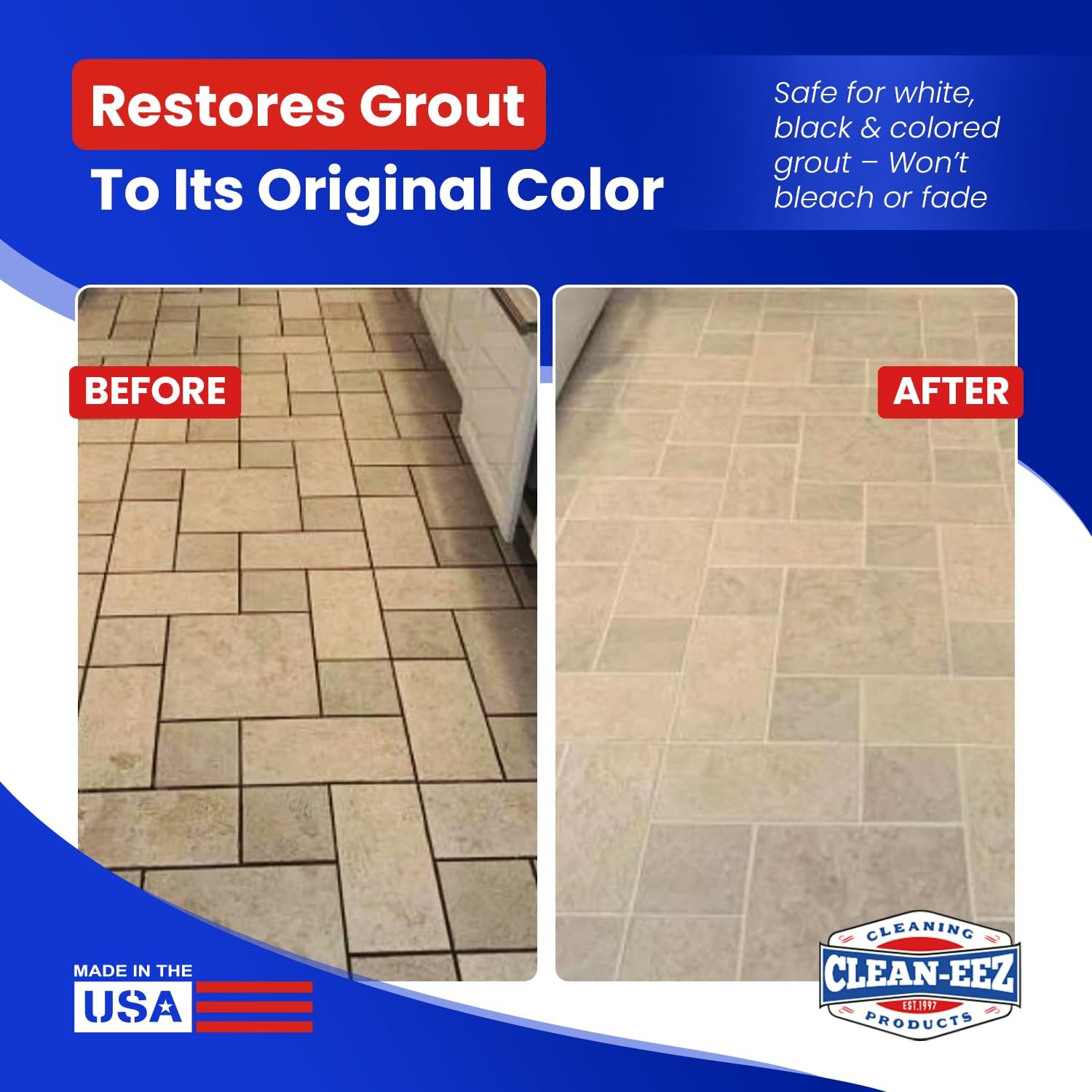 Grout Stain Remover 2 Pack with Stand-Up Brush Attachment for Tile Grout